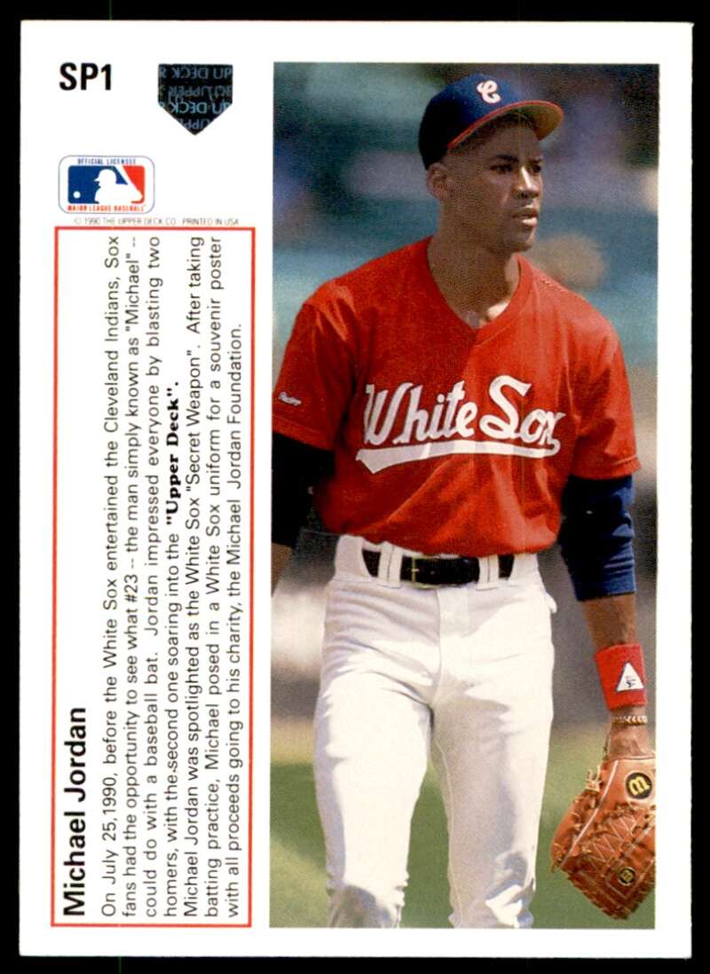 Michael Jordan Baseball Rookie Card 1991 Upper Deck #sp1 Image 2