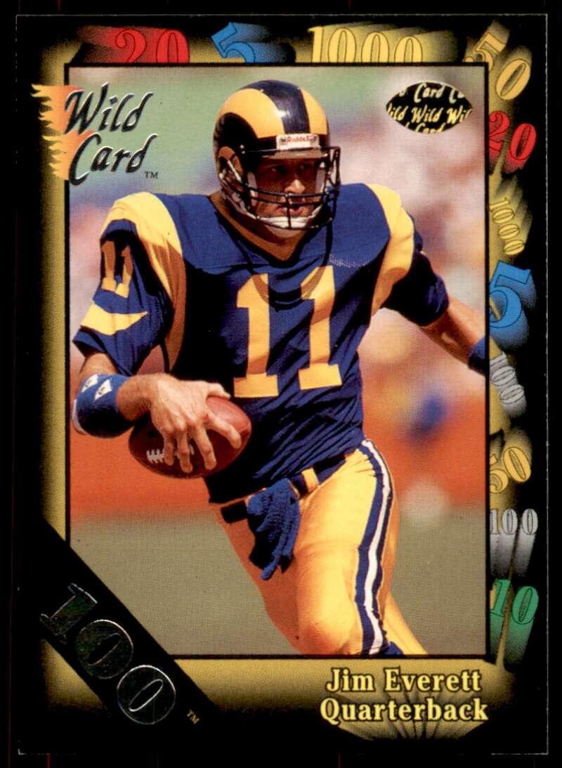 Jim Everett Card 1991 Wild Card 100 Stripe #15 Image 1