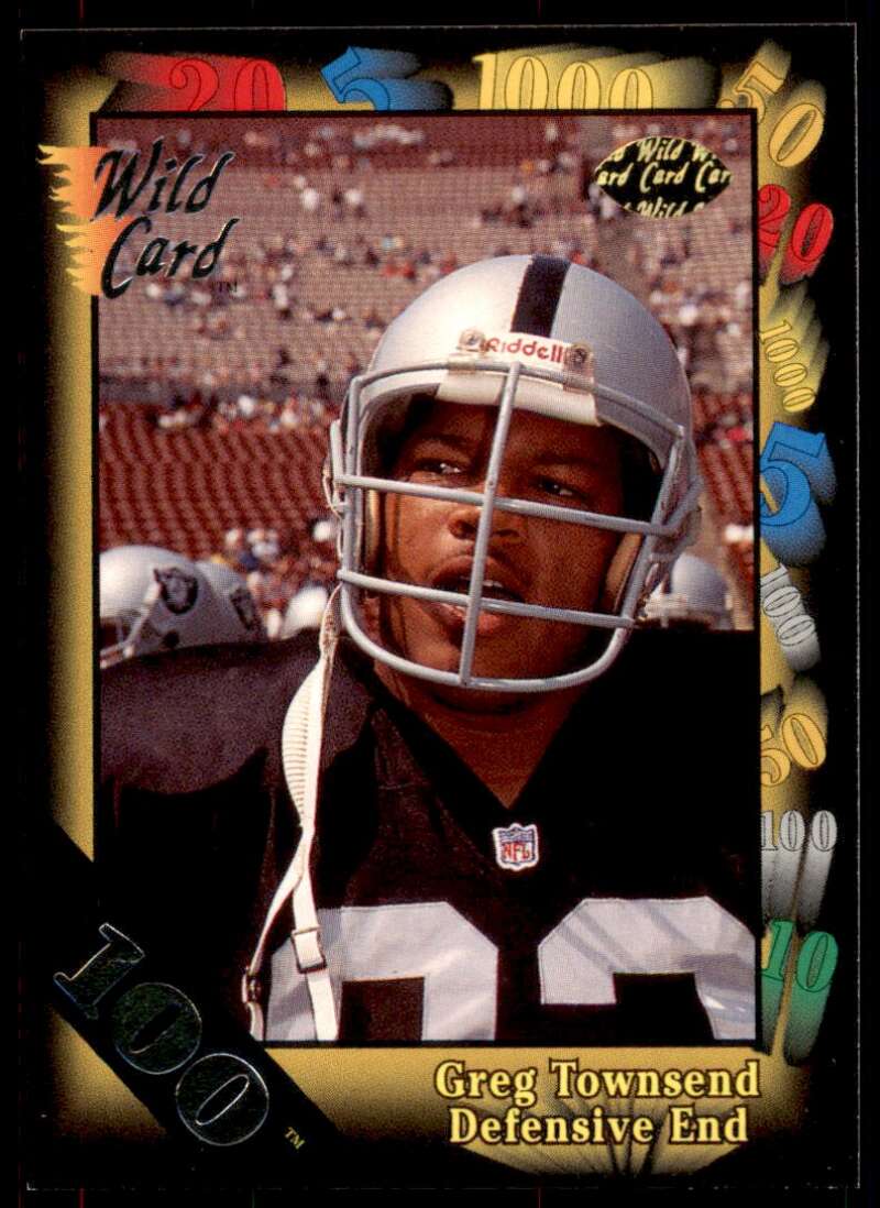 Greg Townsend Card 1991 Wild Card 100 Stripe #40 Image 1