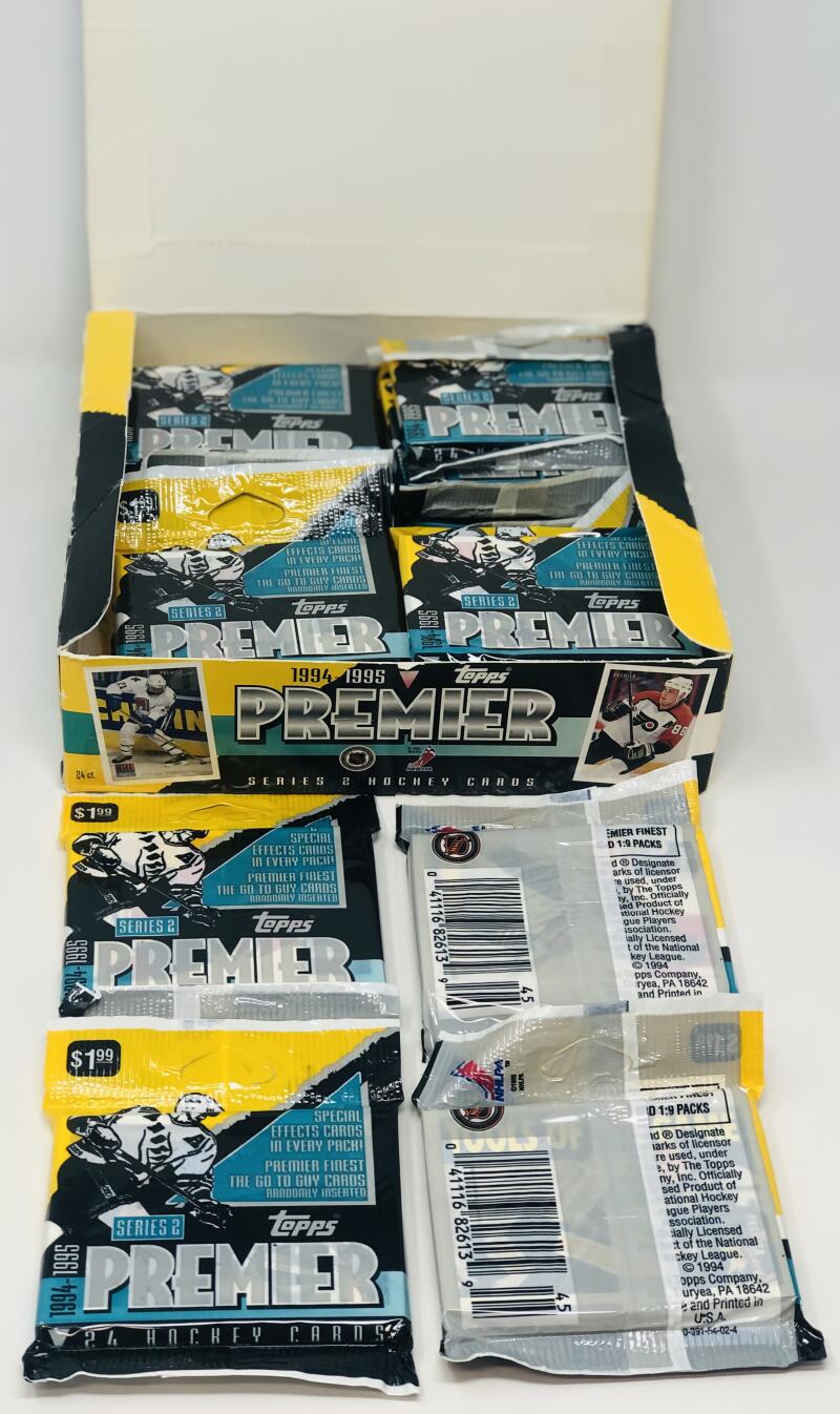 1994-95 Topps Premier Hockey Rack Pack Box Image 2