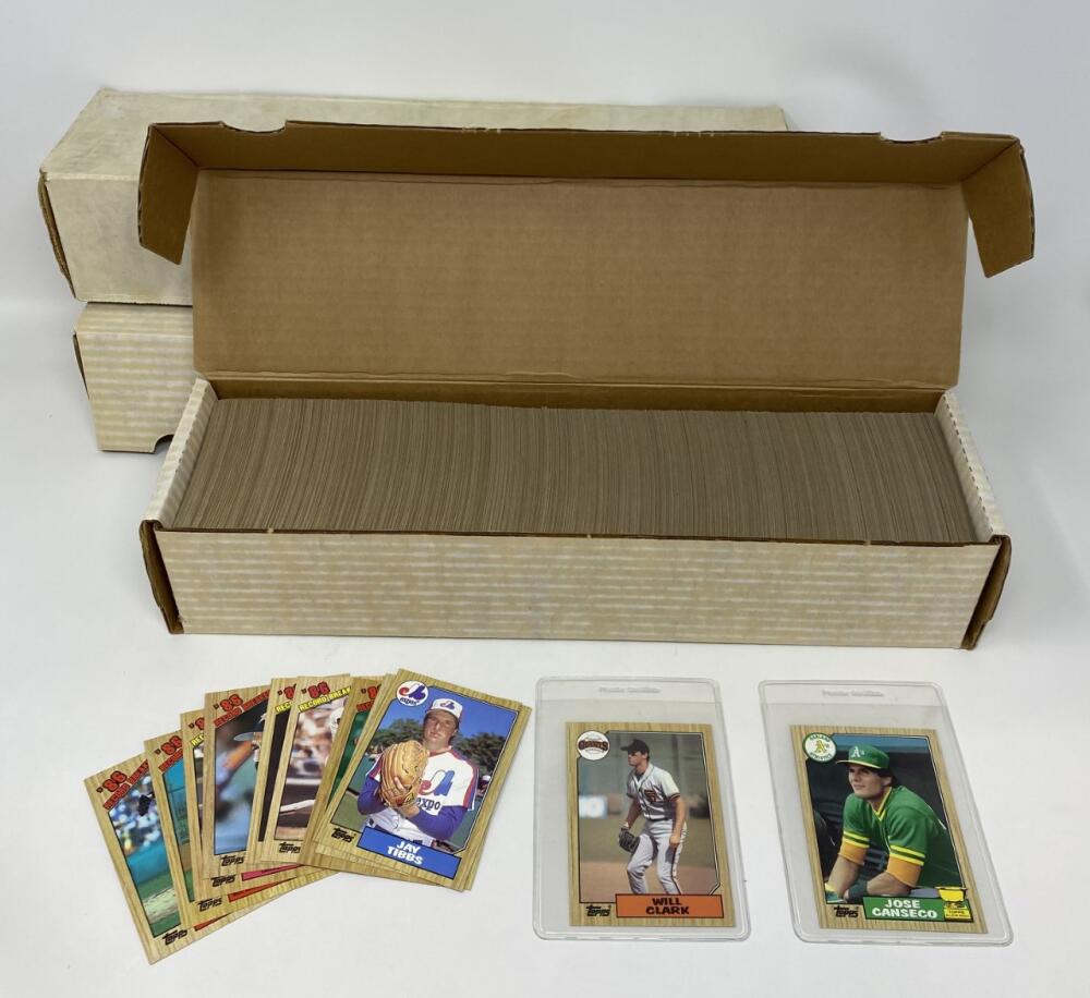 (3) 1987 Topps Baseball Hand Collated Bundle Set 1-792 Will Clark Jose Canseco Rookie Image 1