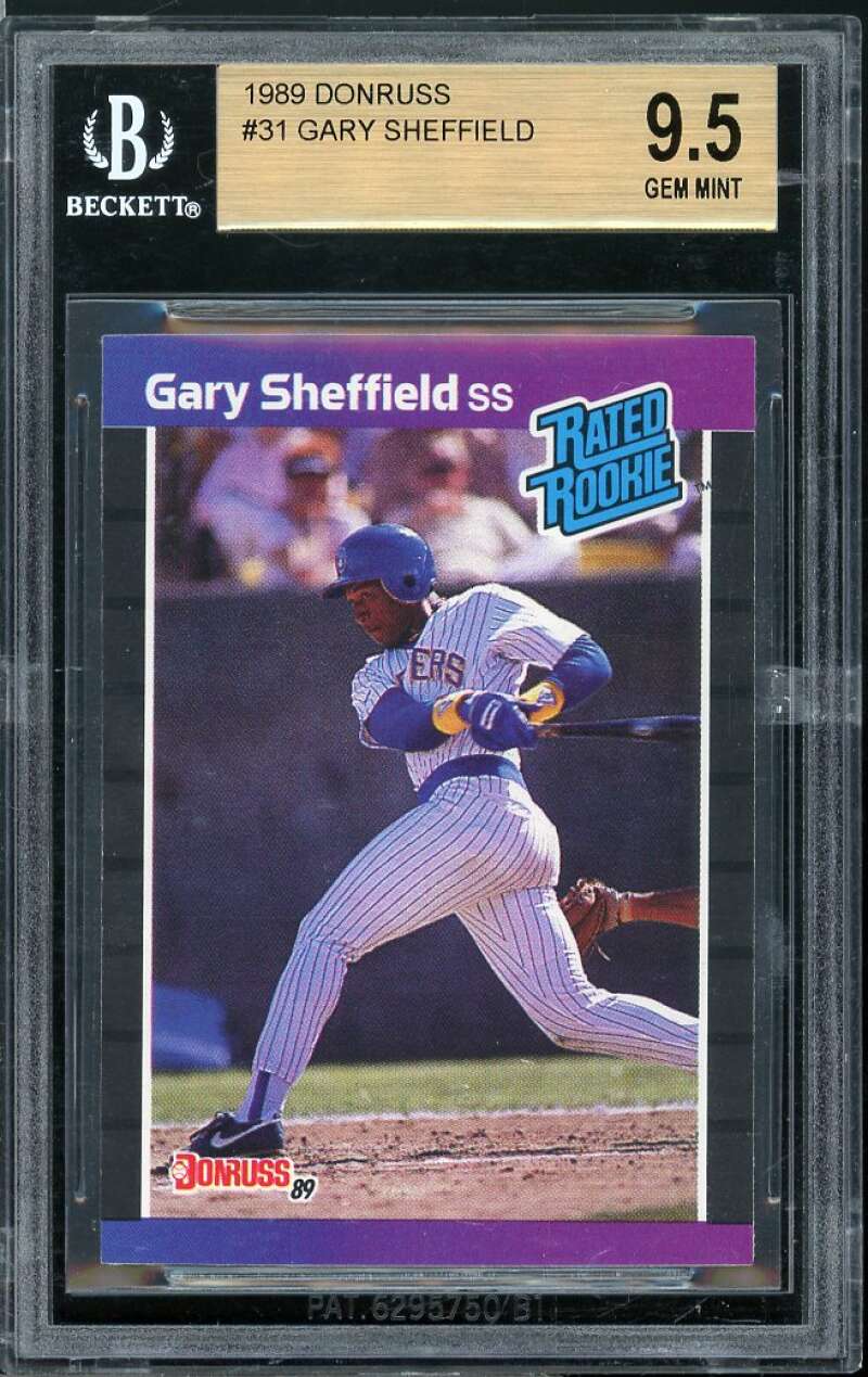 Gary Sheffield Rookie Card 1989 Donruss #31 BGS 9.5 (9.5 9.5 9 9.5) Image 1