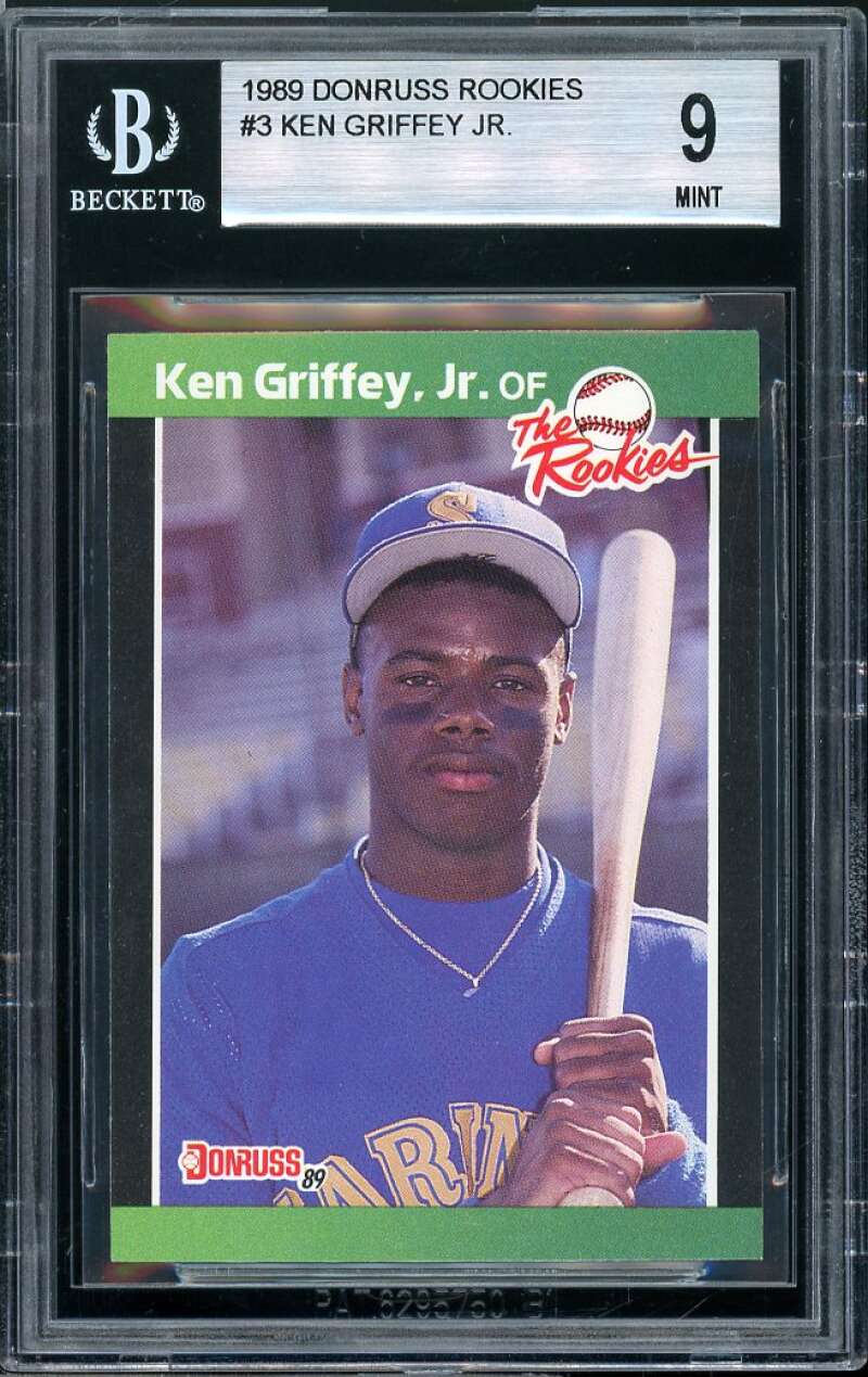 Ken Griffey Jr Rookie Card 1989 Donruss Rookies #3 BGS 9 (9 9 9 9.5) Image 1