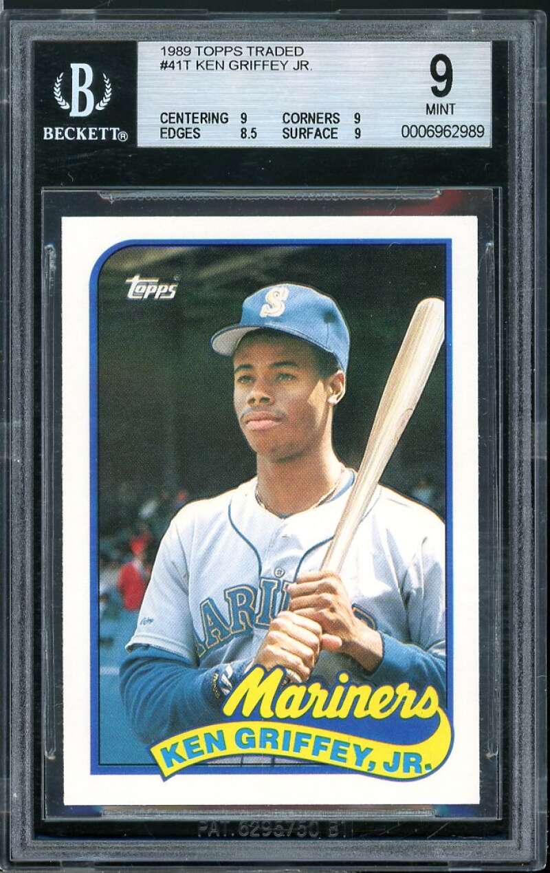 Ken Griffey Rookie Card 1989 Topps Traded #40T BGS 9 (9 8.5 9 9.5) Image 1