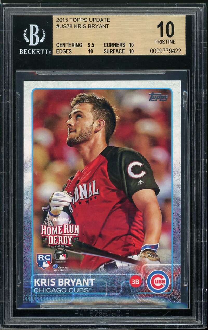 Kris Bryant Rookie Card 2015 Topps Update #US78 (PRISTINE) BGS 10 Image 1