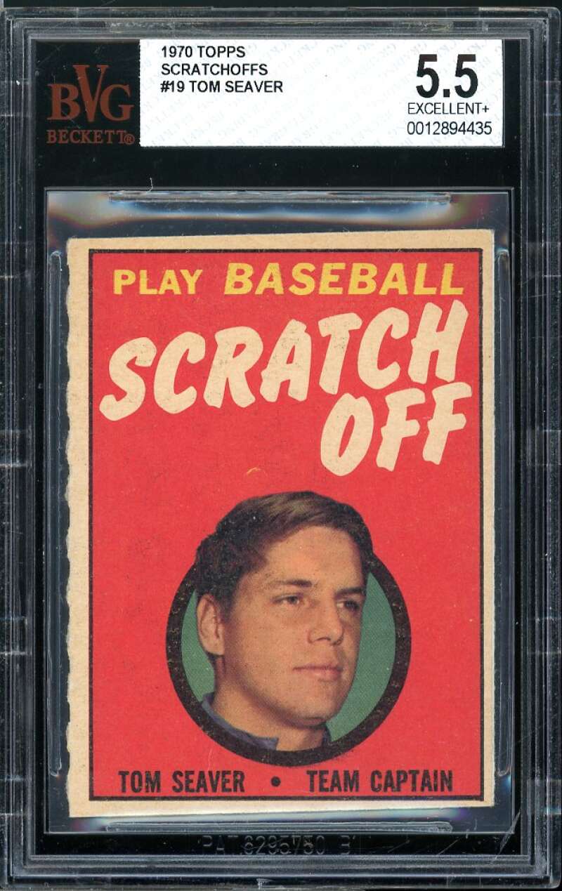 Tom Seaver Card 1970 Topps Scratchoffs #19 BGS BVG 5.5 Image 1