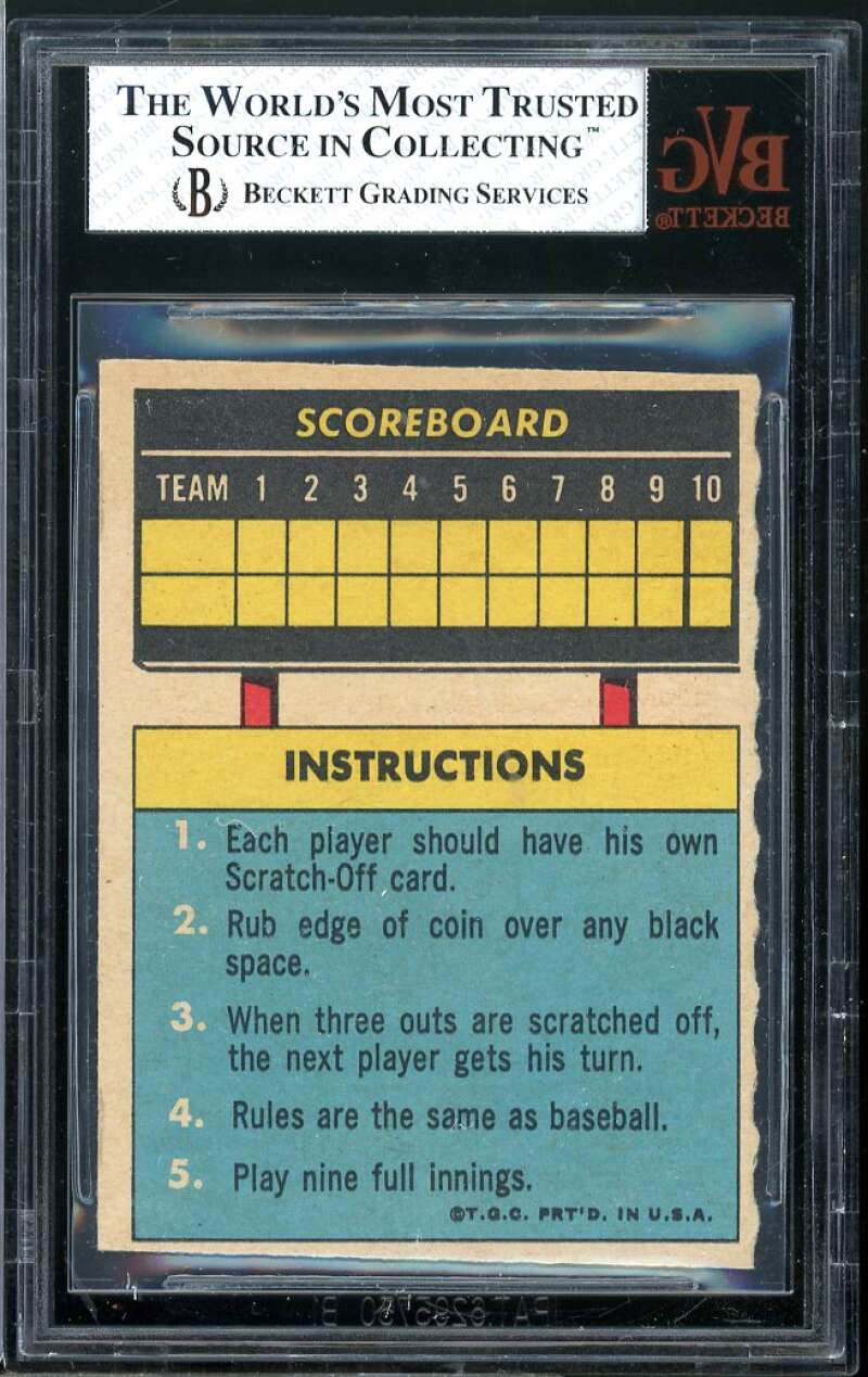 Tom Seaver Card 1970 Topps Scratchoffs #19 BGS BVG 5.5 Image 2