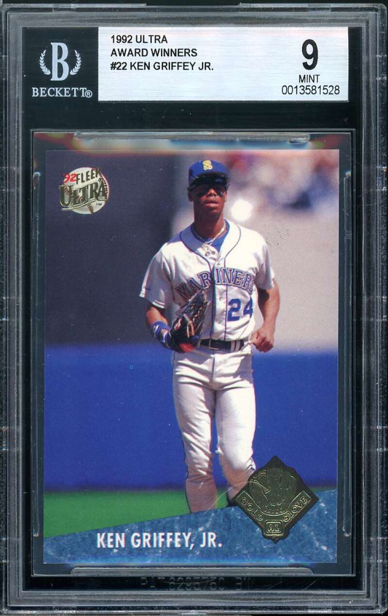 Ken Griffey Jr Card 1992 Ultra Award Winners #22 BGS 9 Image 1