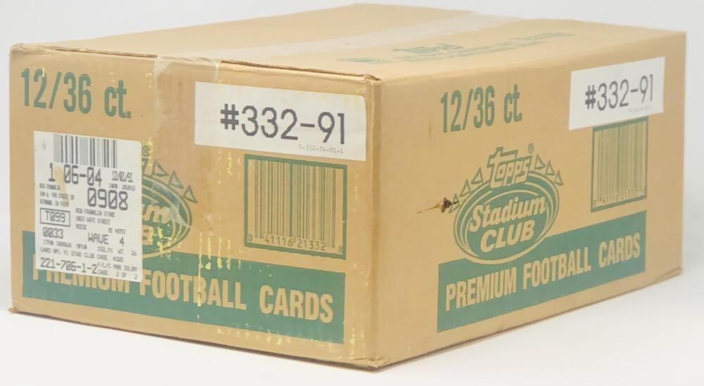 1991 Topps Stadium Club Premium Brett Favre Football Case (12/36 ct) Image 1