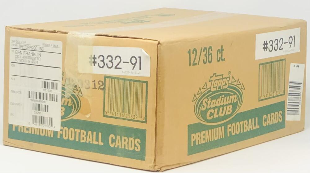 1991 Topps Stadium Club Premium Brett Favre Football Case (12/36 ct) Image 2