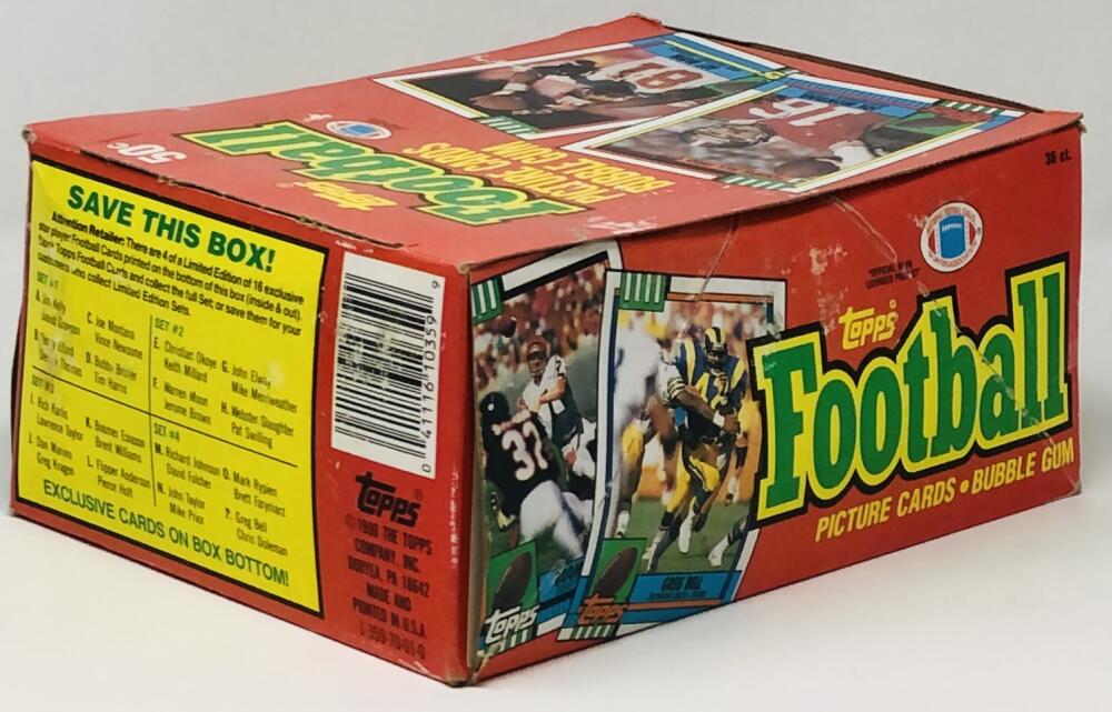 1990 Topps Football Box Image 3
