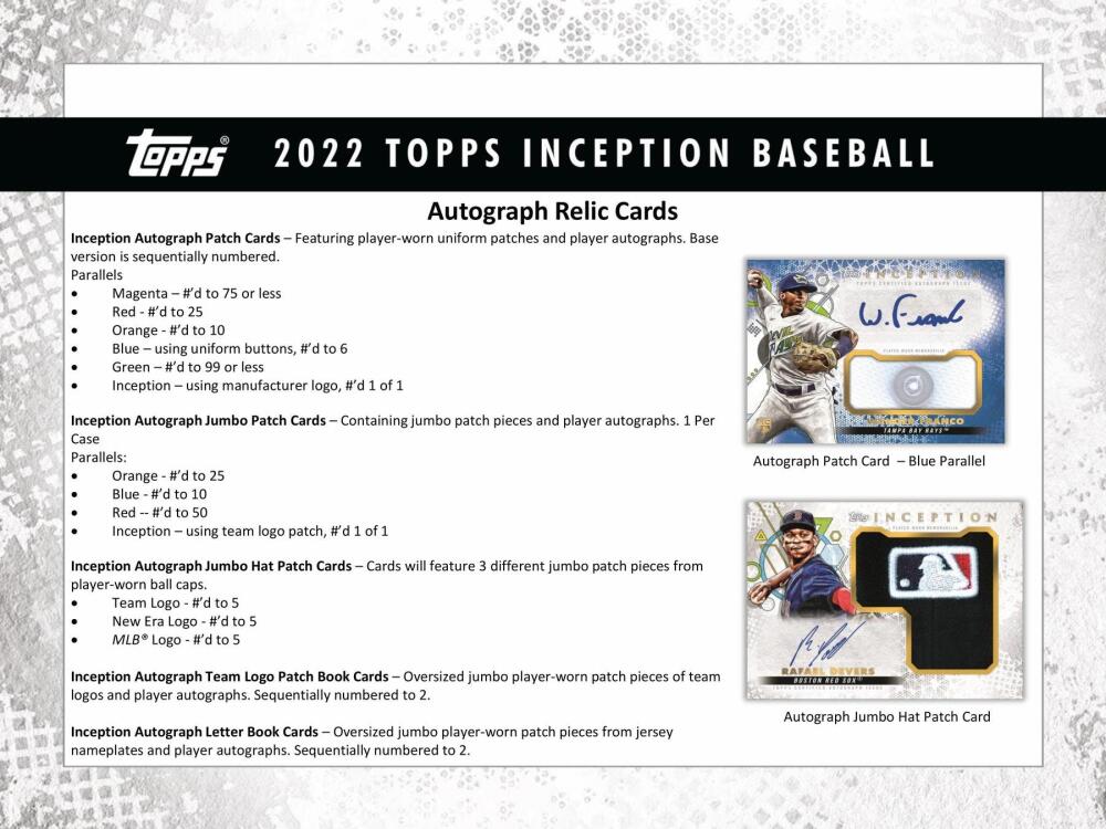 2022 Topps Inception Baseball Hobby Box Image 5