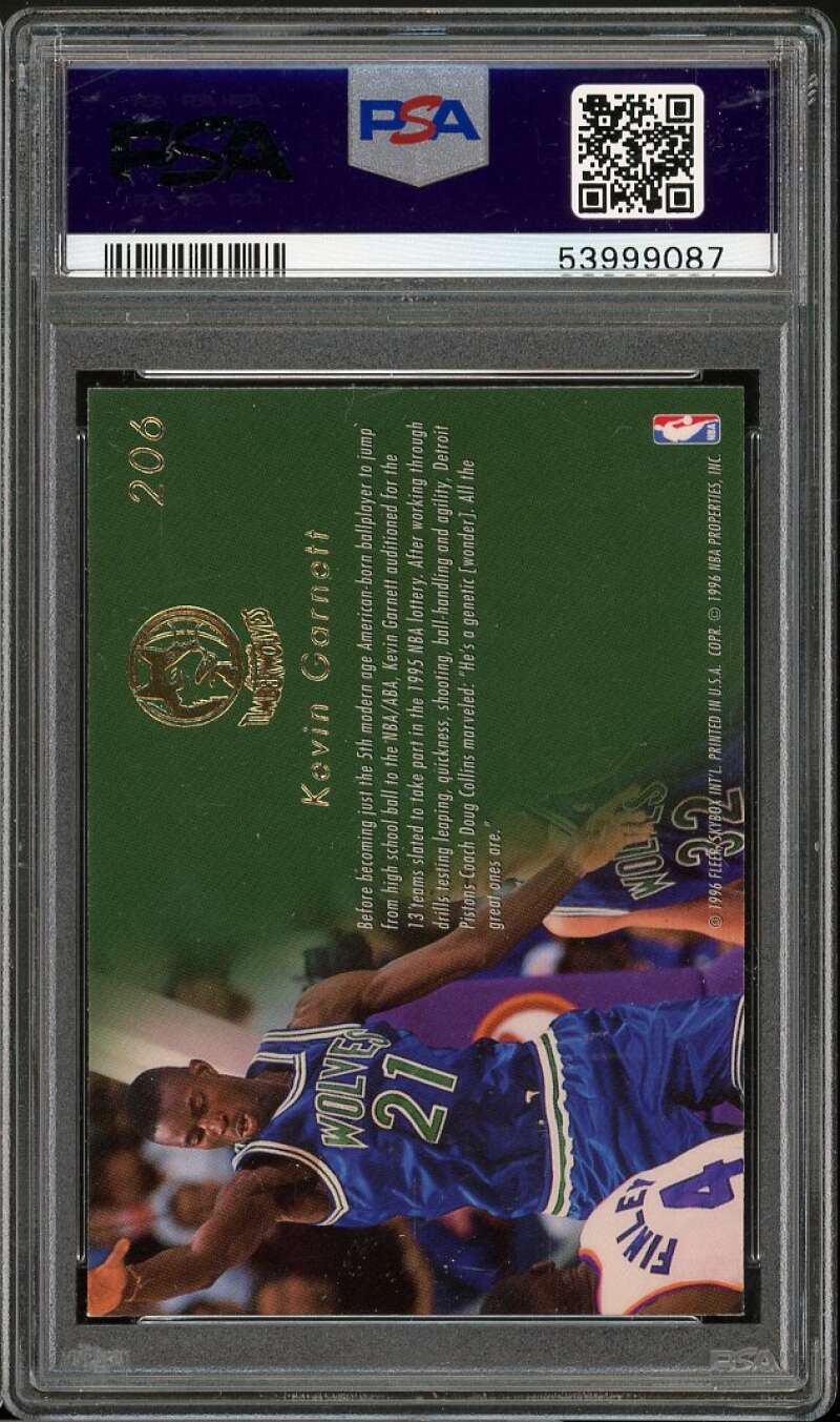 Kevin Garnett Rookie Card 1995-96 Flair #21 PSA 7 Image 2