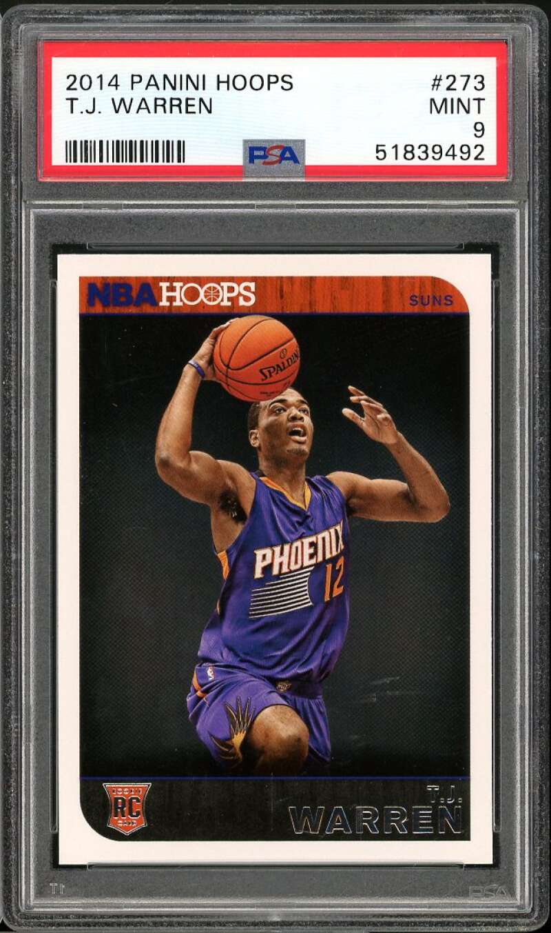 T.J. Warren Rookie Card 2014-15 Hoops #273 PSA 9 Image 1