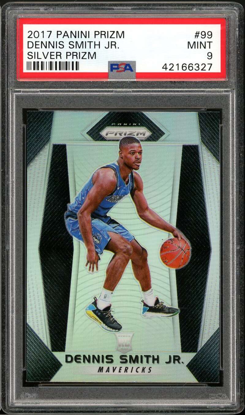 Dennis Smith Jr. Rookie Card 2017-18 Panini Prizm Silver Prizm #99 PSA 9 Image 1