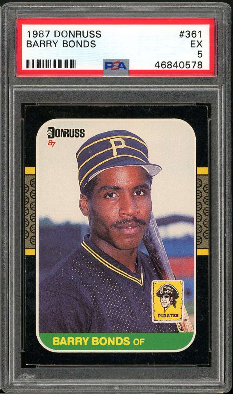 Barry Bonds Rookie Card 1987 Donruss #361 PSA 7 Image 1