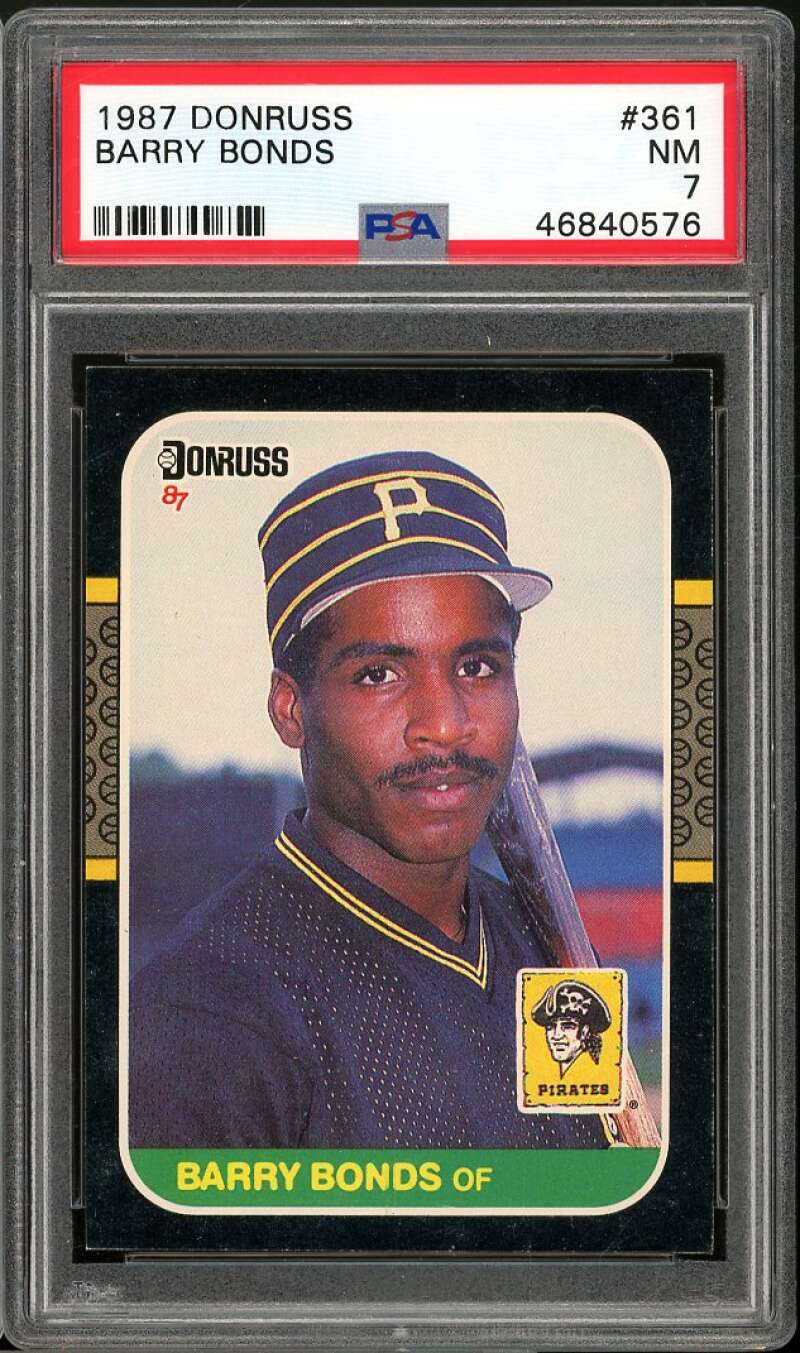 Barry Bonds Rookie Card 1987 Donruss #361 PSA 7 Image 1