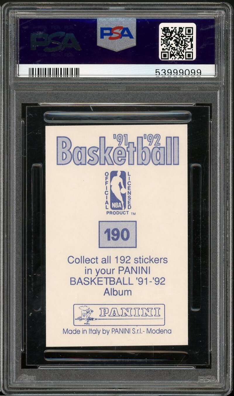 Michael Jordan Card 1991 Panini Sticker Foil #190 PSA 5 Image 2