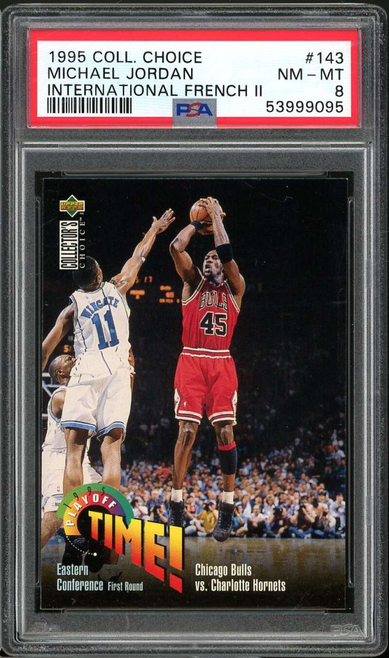 Michael Jordan Card 1995 Collector's Choice French II #143 PSA 8 Image 1