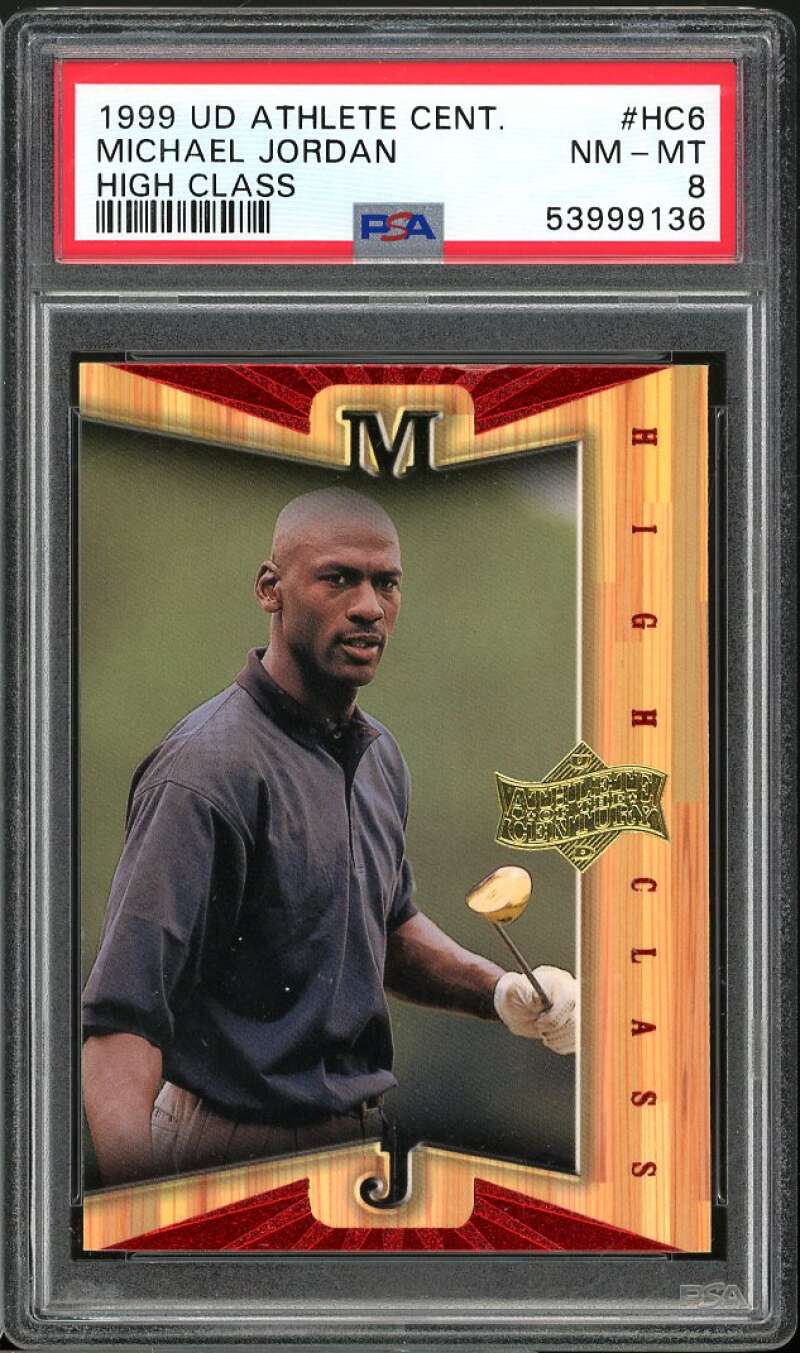 Michael Jordan Card 1999-00 UD Athlete of the Century High Class #HC6 PSA 8 Image 1