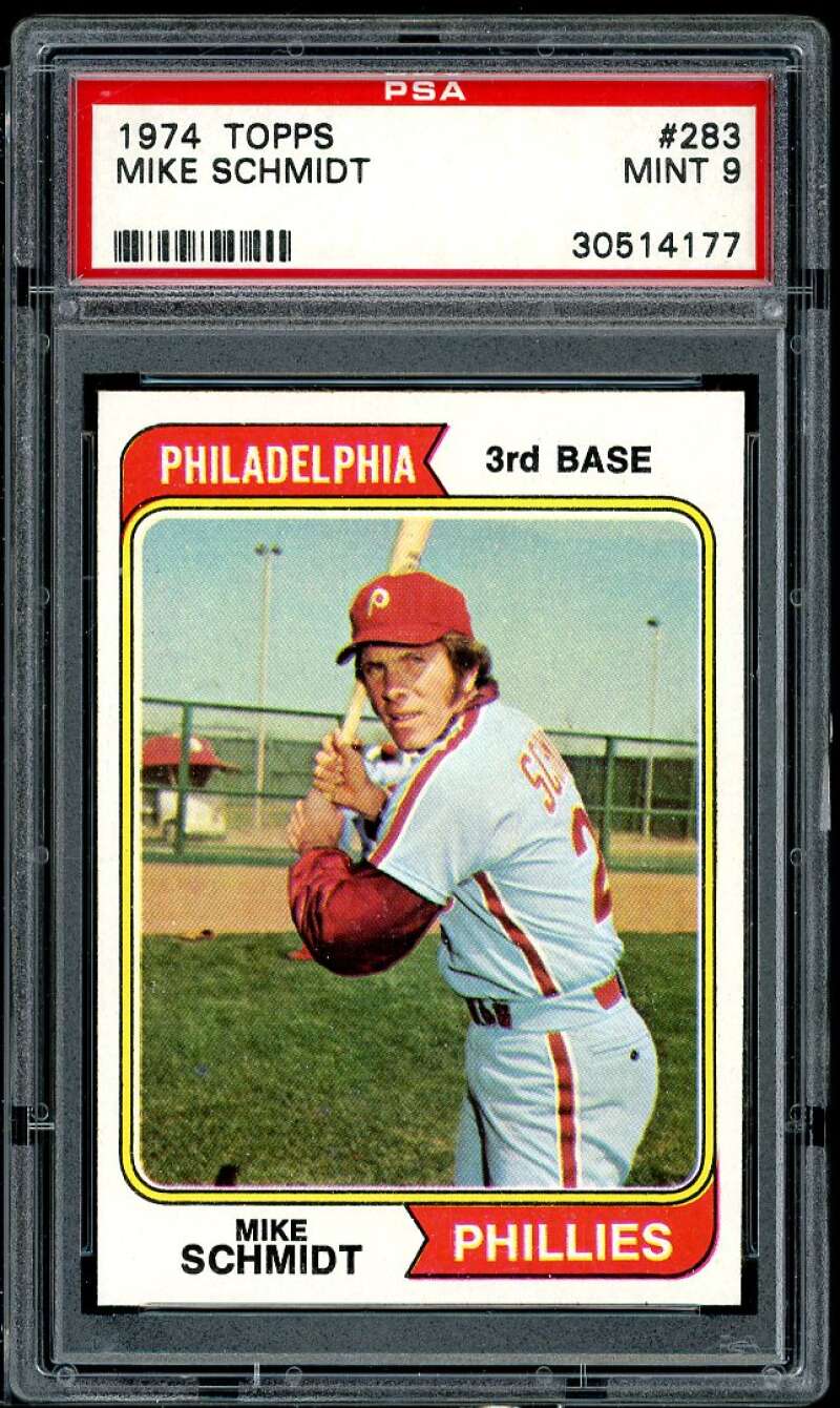 Mike Schmidt Card 1974 Topps #283 PSA 9 (centered) Image 1