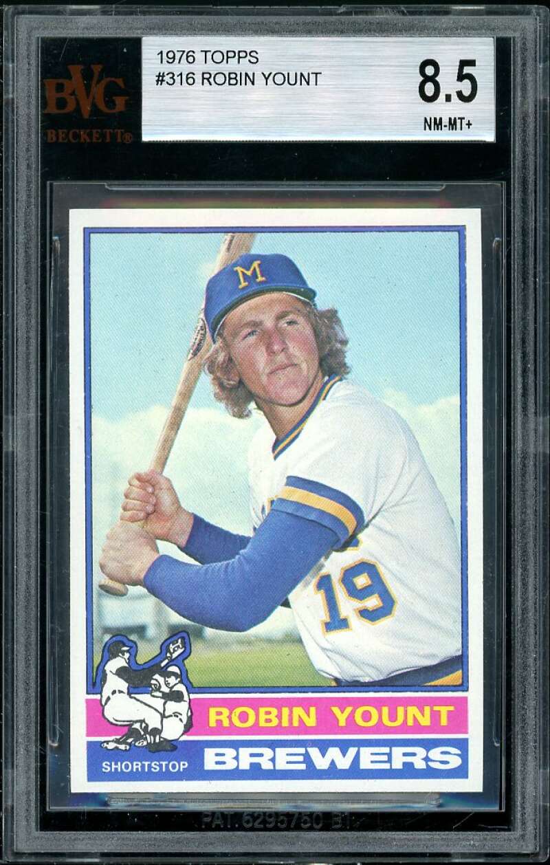 Robin Yount Card 1976 Topps #316 BGS BVG 8.5 (8.5 8.5 8.5 8) Image 1