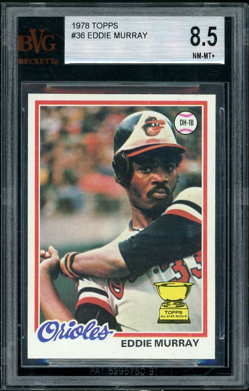 Eddie Murray Rookie Card 1978 Topps #36 BGS BVG 8.5 (8.5 8 8.5 8.5) Image 1