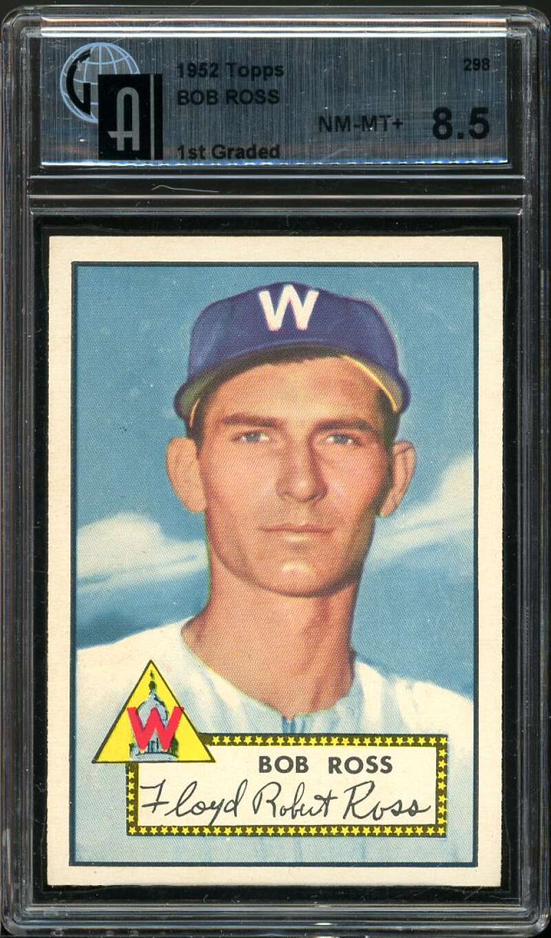 Bob Ross Rookie Card 1952 Topps #298 (1st graded) GAI 8.5 NM-MT+ Image 1