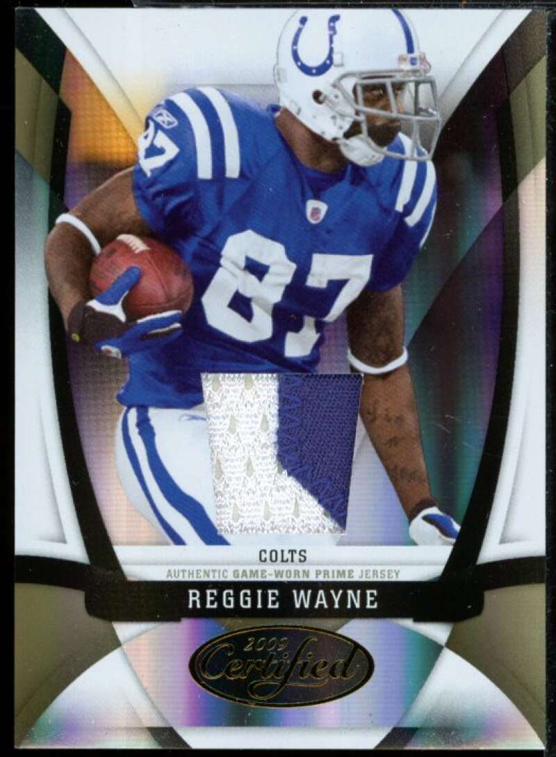 Reggie Wayne Card 2009 Certified Mirror Gold Materials Jersey Prime #57  Image 1