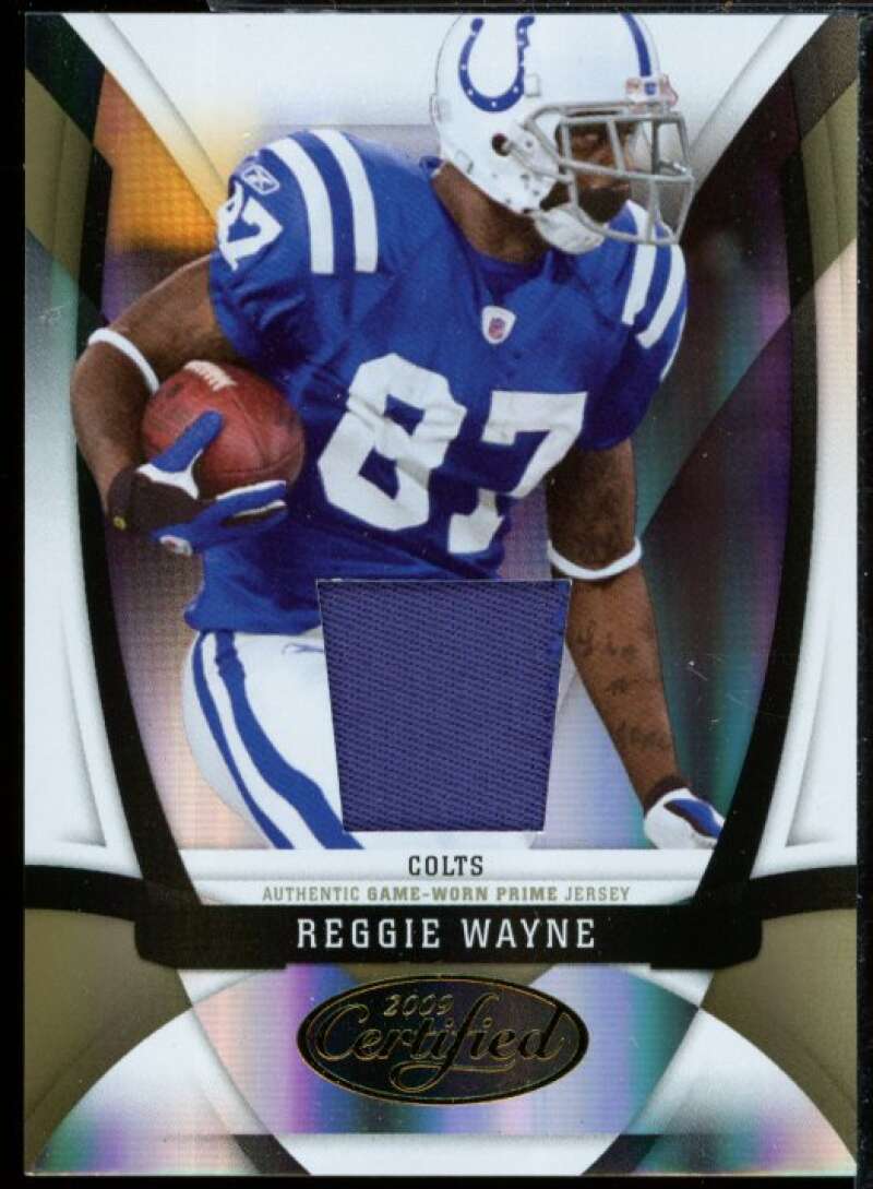 Reggie Wayne Card 2009 Certified Mirror Gold Materials Jersey Prime #57