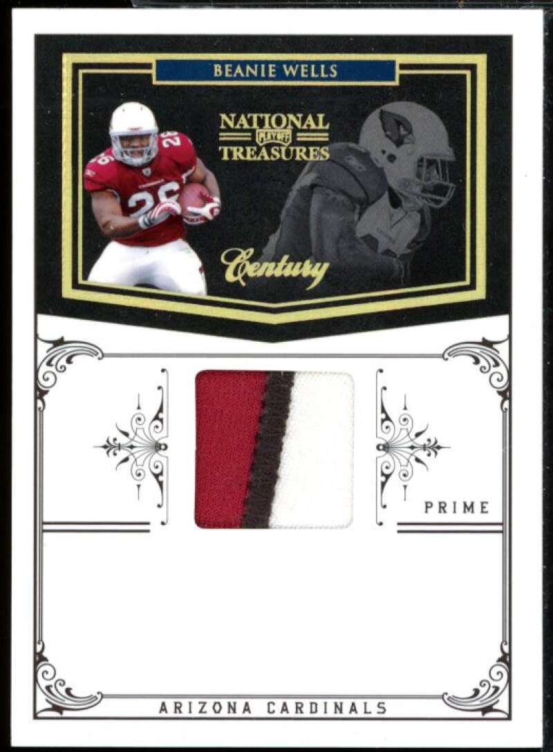 Beanie Wells Card 2010 National Treasures Century Jersey Prime #1  Image 1