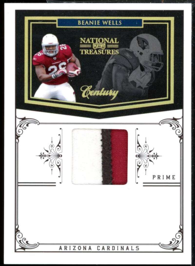 Beanie Wells Card 2010 National Treasures Century Jersey Prime #1  Image 1