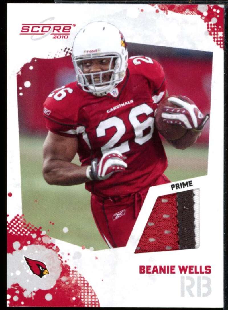 Beanie Wells Cardinals Card 2010 Score Threads Prime Materials Jersey #4  Image 1