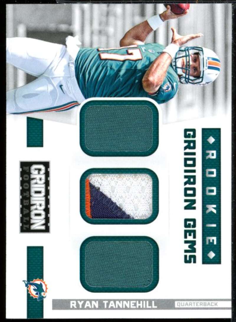 Ryan Tannehill Card 2012 Gridiron Rookie Gems Jersey Trios Prime #14  Image 1