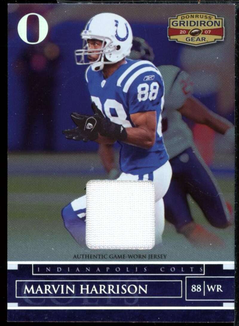 Marvin Harrison Card 2007 Donruss Gridiron Gear Jersey O's #81  Image 1