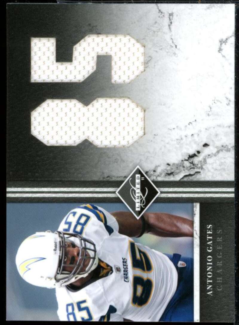 Antonio Gates Card 2011 Limited Jumbo Jerseys Jersey Number Materials #21  Image 1