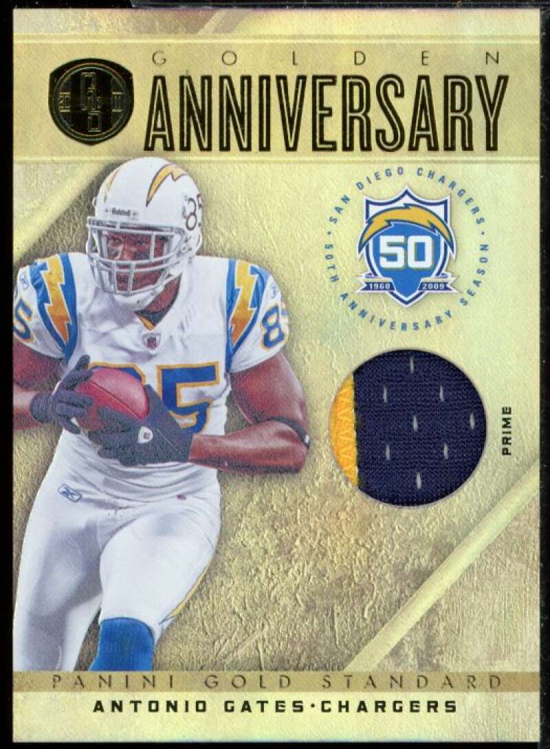 Antonio Gates Card 2011 Gold Standard Golden Anniversary Jersey Prime #11  Image 1