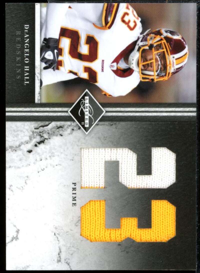 DeAngelo Hall Card 2011 Limited Jumbo Jersey Numbers Prime #16  Image 1