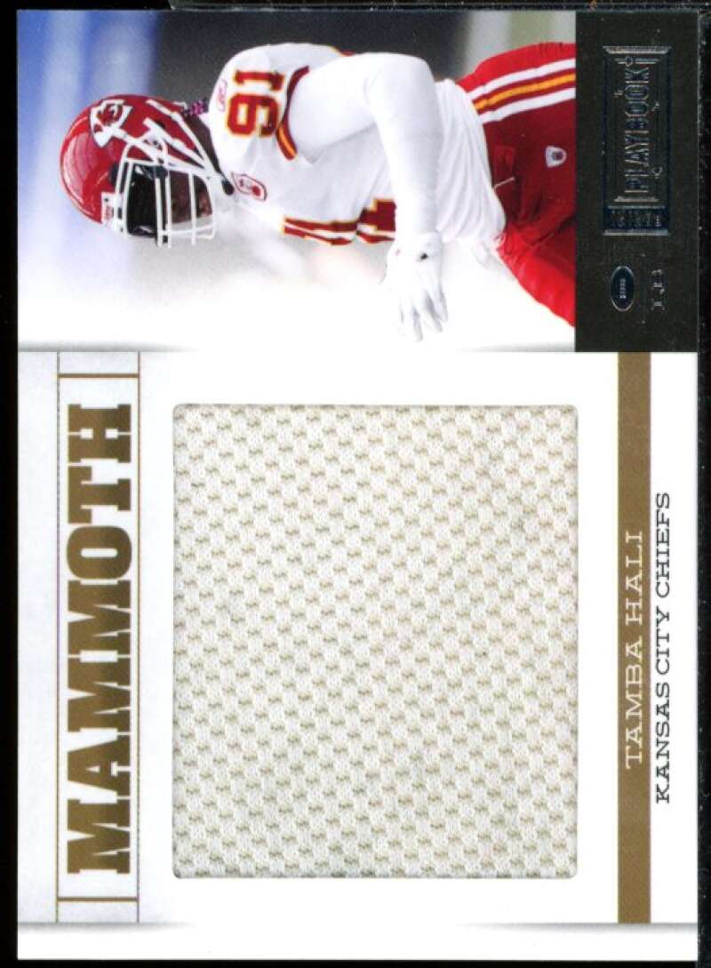 Tamba Hali Chiefs Card 2011 Panini Playbook Mammoth Materials Jersey #10  Image 1