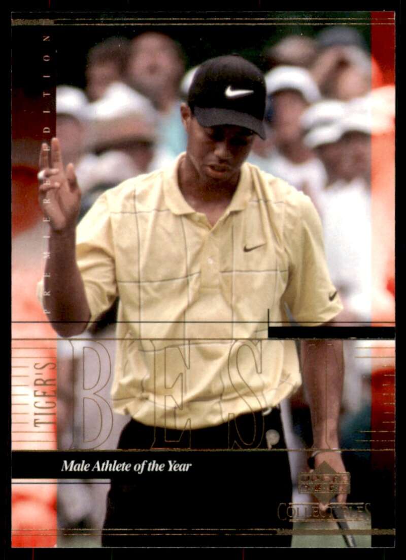 Tiger Woods Rookie Card 2001 Upper Deck Tiger's Best Athlete of the year #11 Image 1