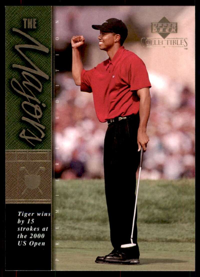 Tiger Woods Rookie Card 2001 Upper Deck The Majors Tiger Wins the U.S. Open #19 Image 1
