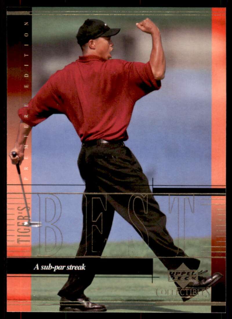 Tiger Woods Rookie Card 2001 Upper Deck Tiger's Best Sub-par Streak #15 Image 1