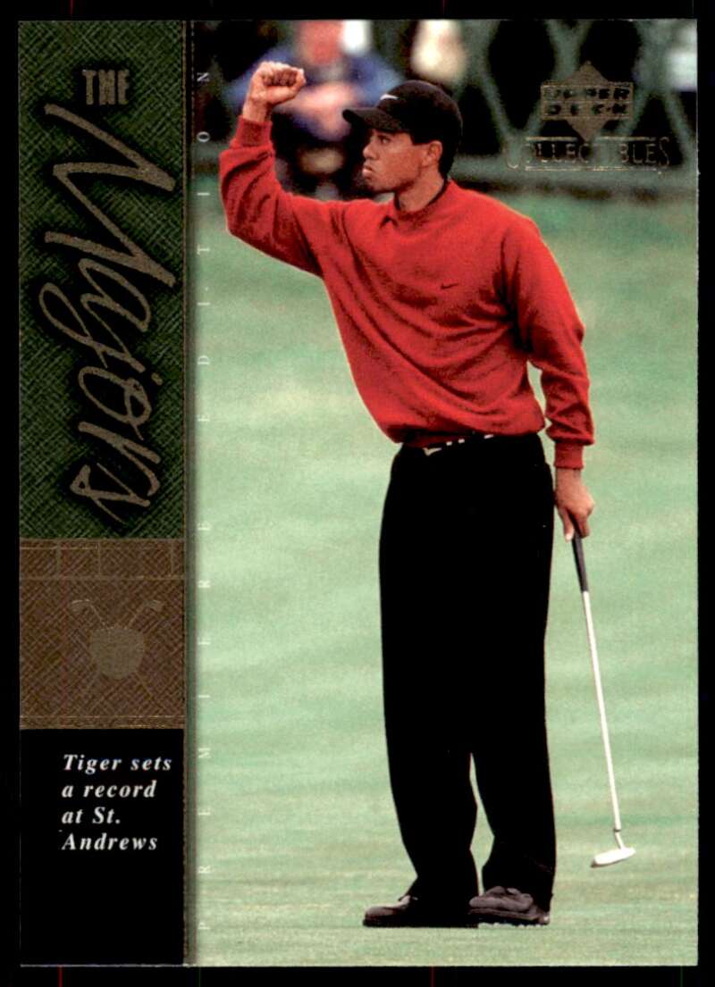 Tiger Woods Rookie 2001 Upper Deck The Majors Wins the 2000 British Open #20 Image 1