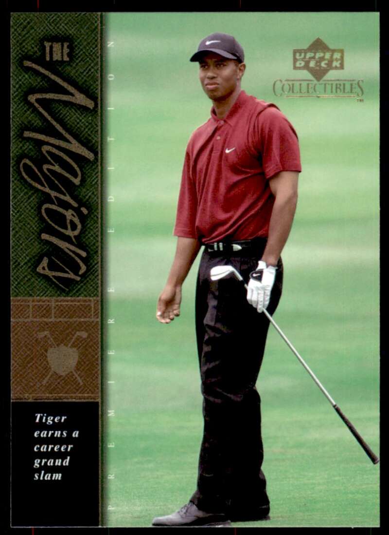Tiger Woods Rookie Card 2001 Upper Deck The Majors Earns a Career Grand Slam #23 Image 1