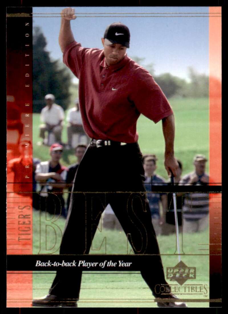 Tiger Woods Rookie Card 2001 Upper Deck Tiger's Best Player of the Year #12 Image 1