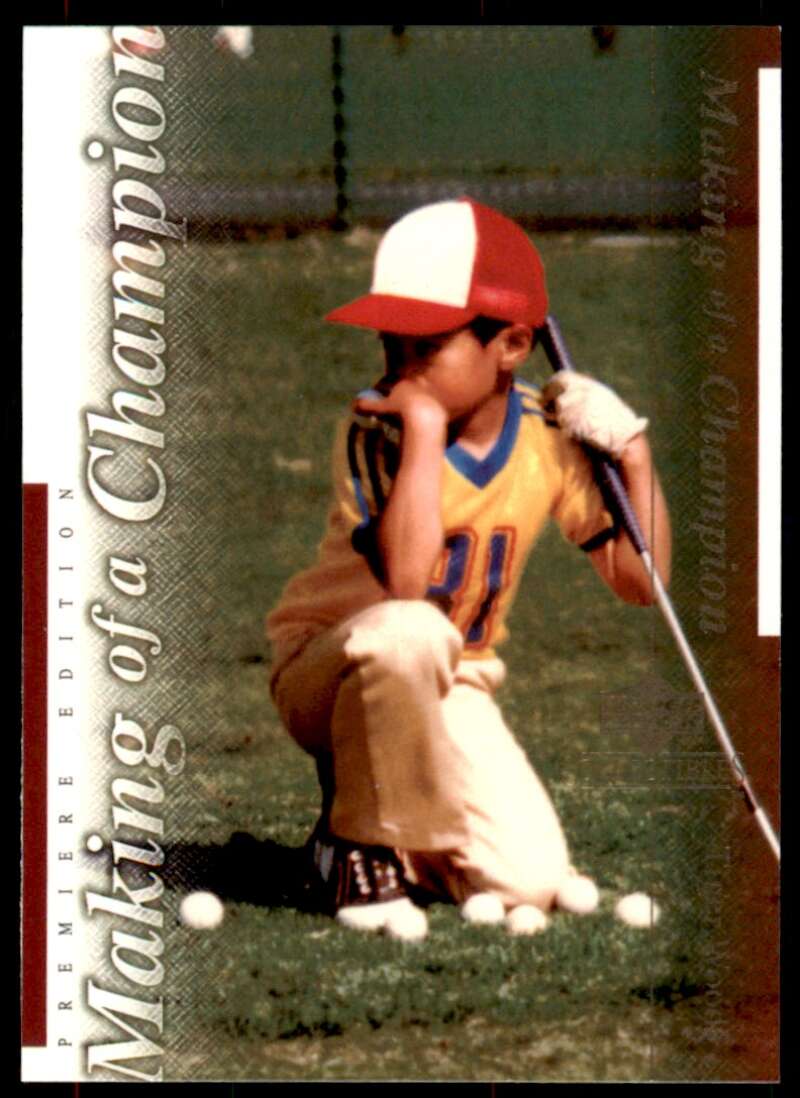 Tiger Woods Rookie Card 2001 Upper Deck Premier Edition Making of a Champion #1 Image 1