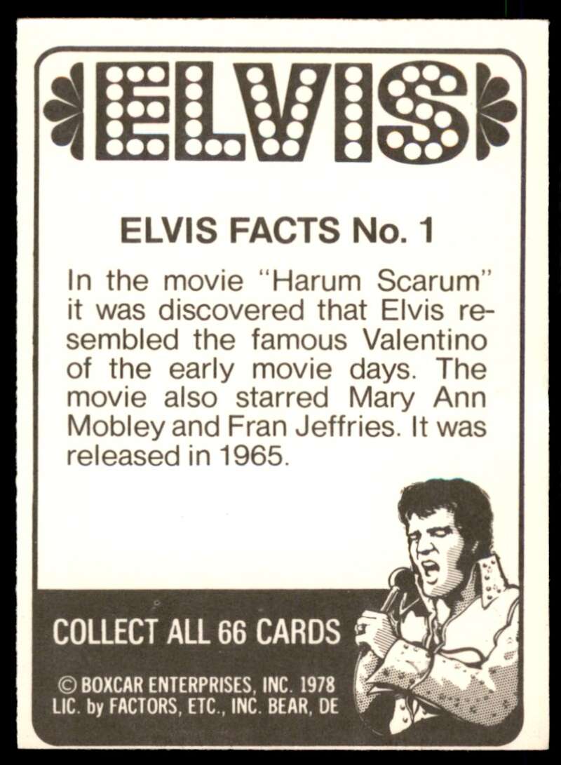Elvis Presley Card 1978 Elvis #1 Image 2