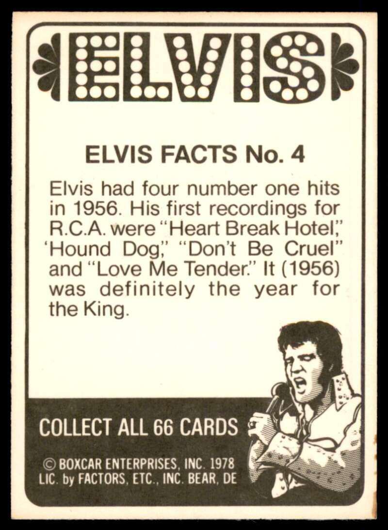 Elvis Presley Card 1978 Elvis #4 Image 2