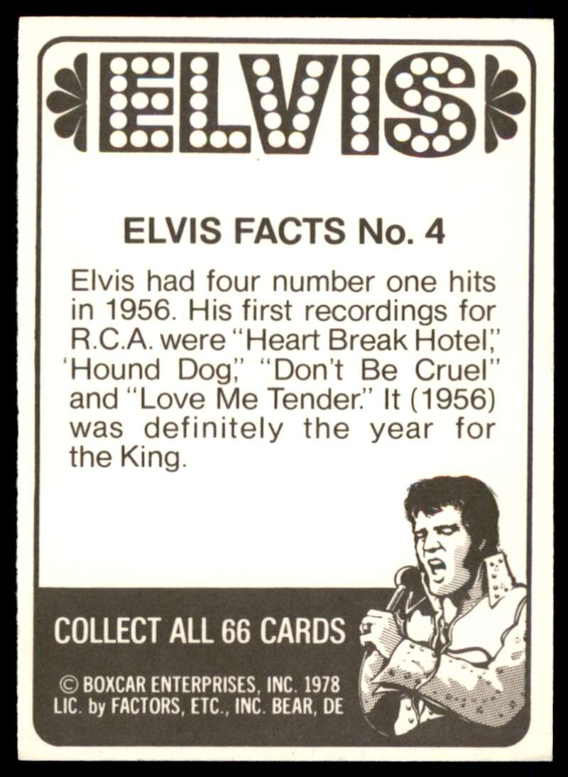 Elvis Presley Card 1978 Elvis #4 Image 2