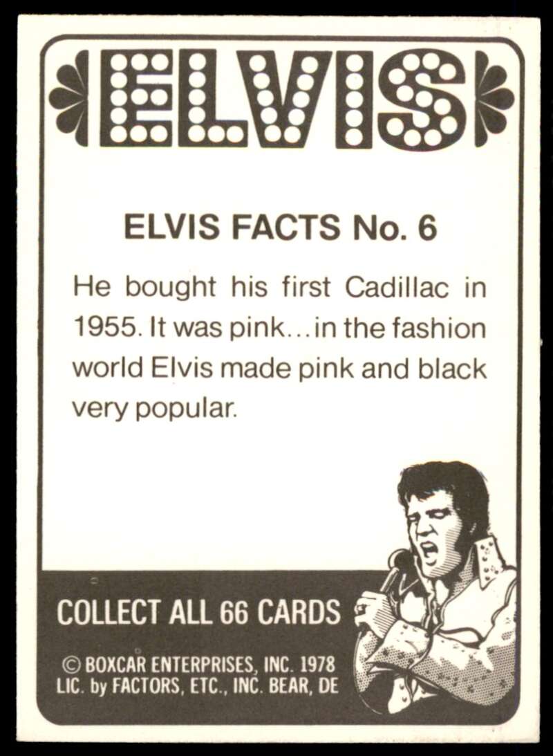 Elvis Presley Card 1978 Elvis #6 Image 2